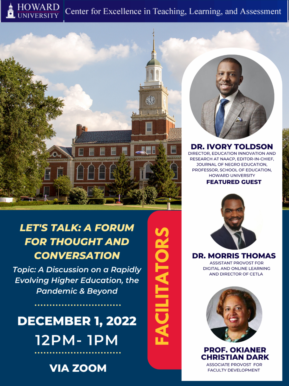 Flyer of Let's Talk Faculty Forum