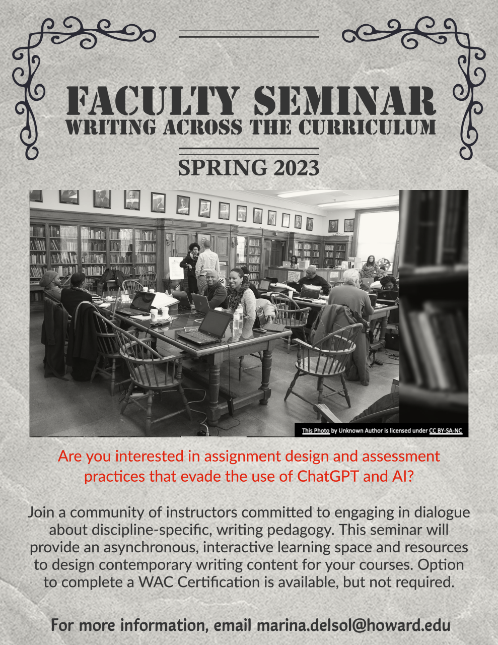 Flyer of WAC Faculty Seminar
