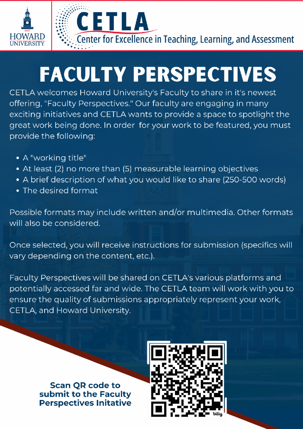 Image of Faculty Perspectives flyer