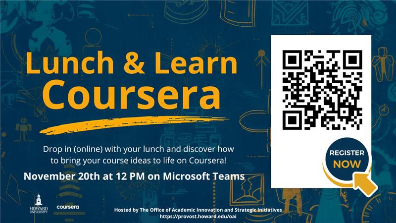 Flyer for Coursera Lunch and Learn Session