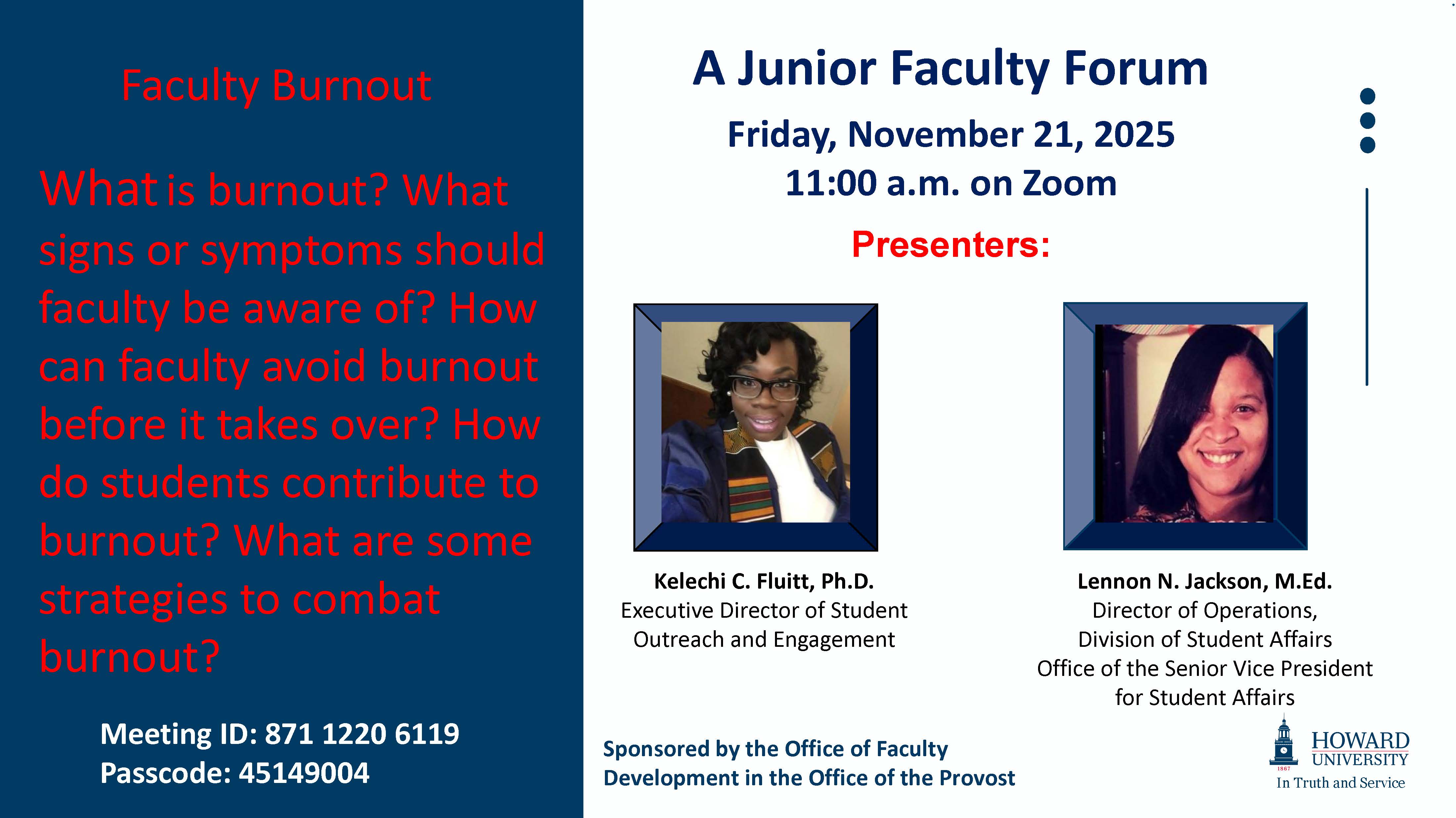 Discussion about Faculty Burnout