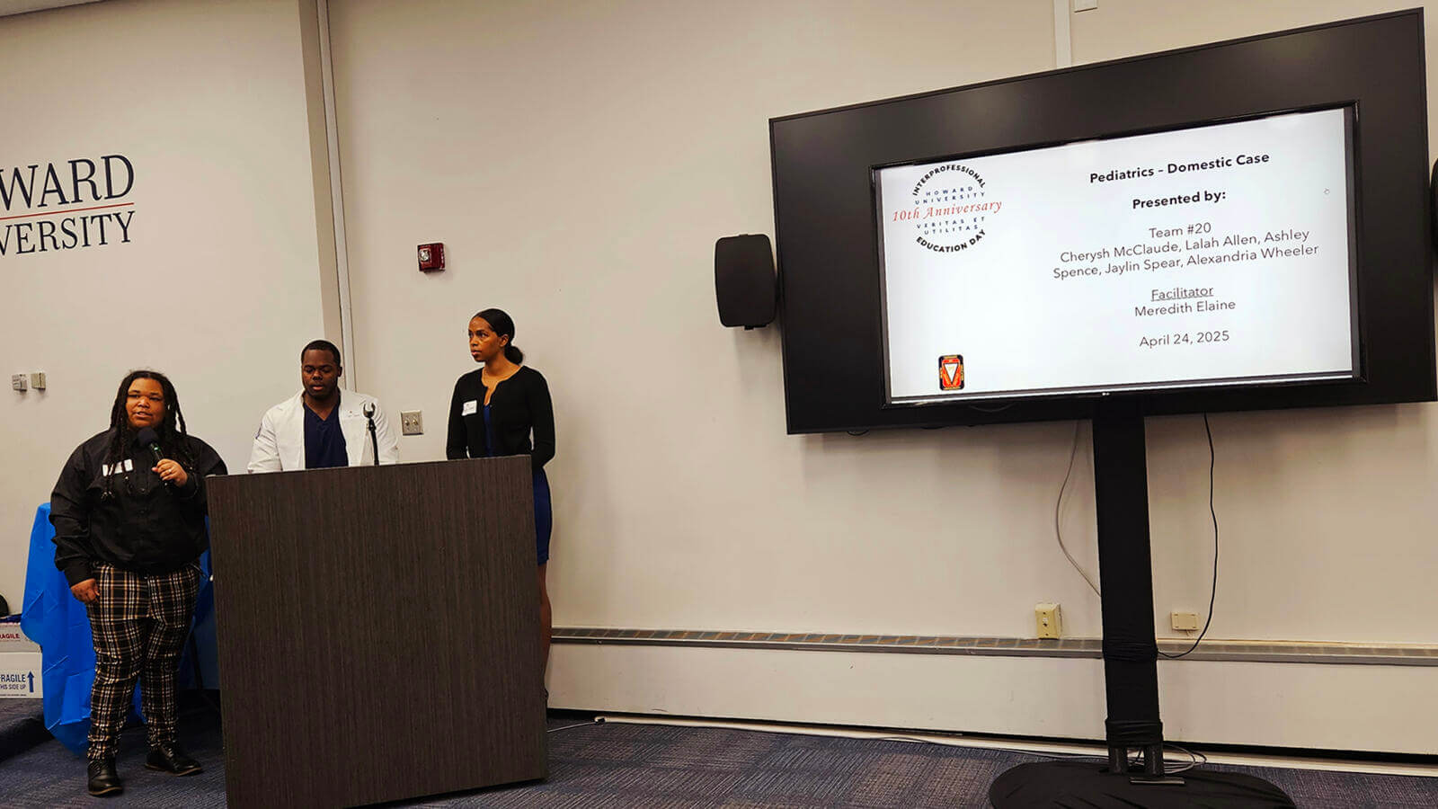 Team presenting on Pediatrics