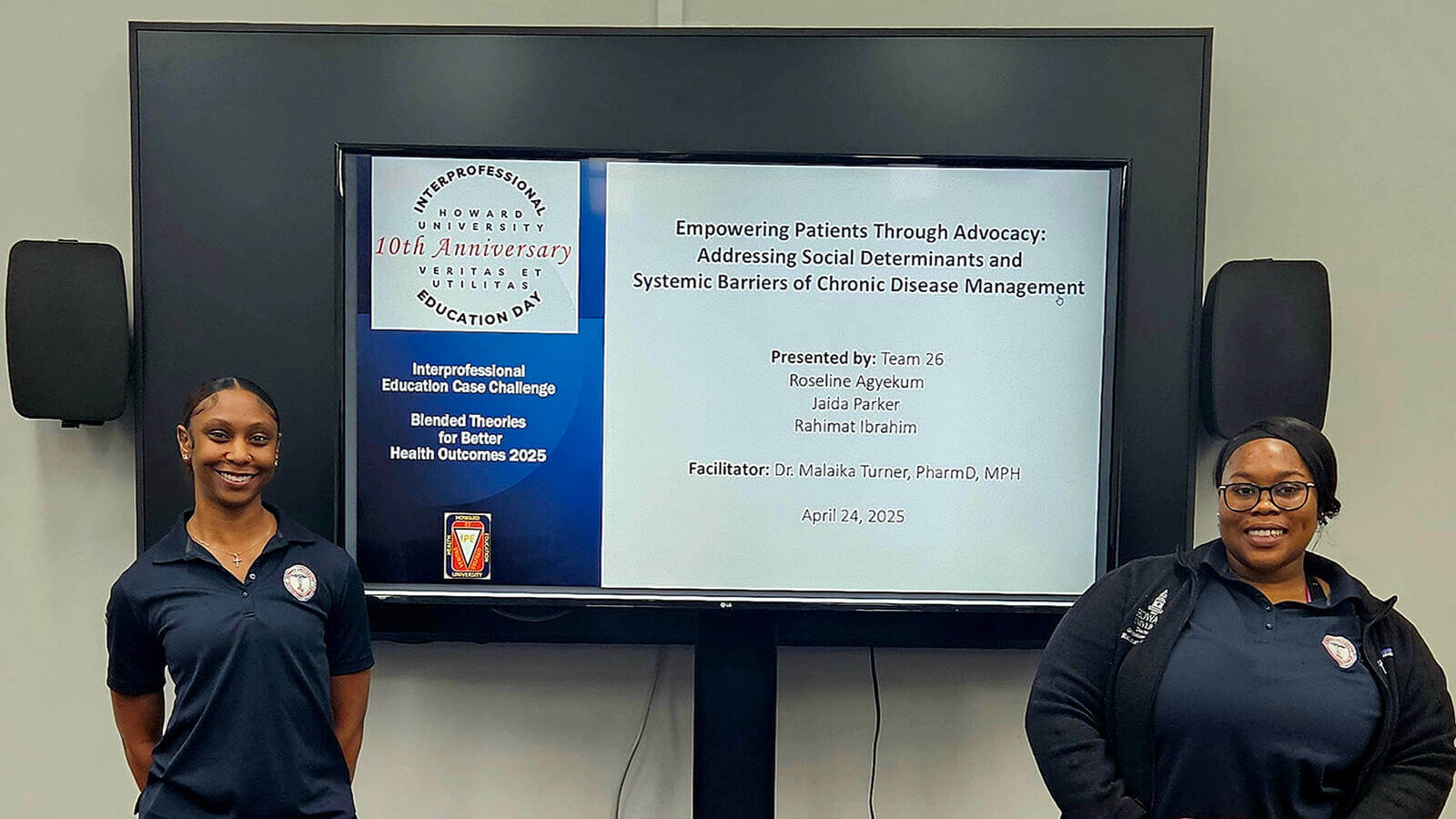 Team presenting on patient advocacy